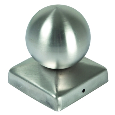 Pfostenabdeckung aus Metall 9 x 9 cm Edelstahl