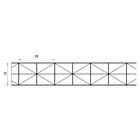 Klassik Top X -1200 x 6000 mm, glasklar, 16 mm