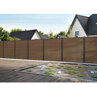 MAX-XL WPC-Steckzaun, teak 175x168cm