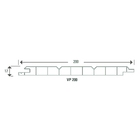 VP200 3-Brettoptik 200 x 3000 mm, GRAU