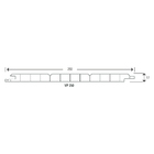 VP250 3-Brettoptik 250 x 3000 mm, WEIß